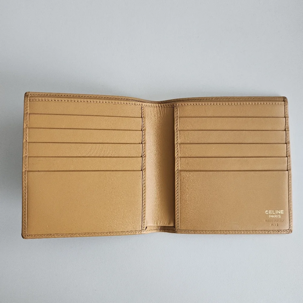 Celine Brown Macadam Mens Bifold Wallet